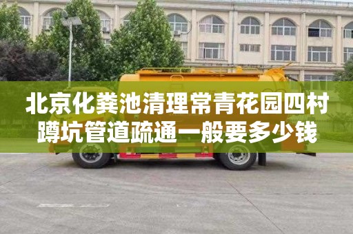 北京化粪池清理常青花园四村蹲坑管道疏通一般要多少钱