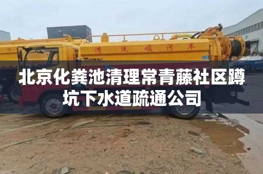 北京化粪池清理常青藤社区蹲坑下水道疏通公司