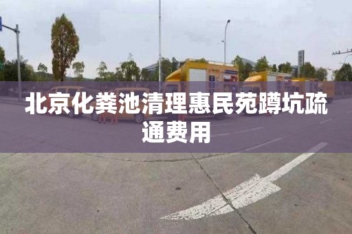 北京化粪池清理惠民苑蹲坑疏通费用