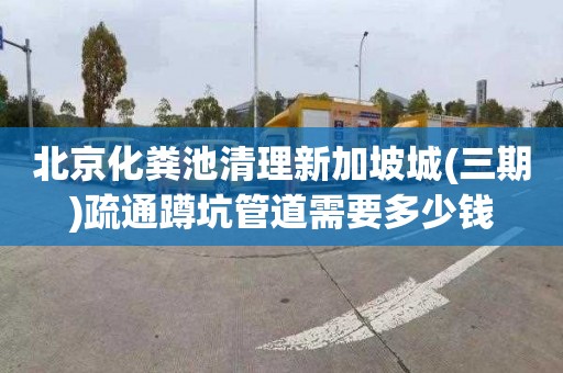 北京化粪池清理新加坡城(三期)疏通蹲坑管道需要多少钱