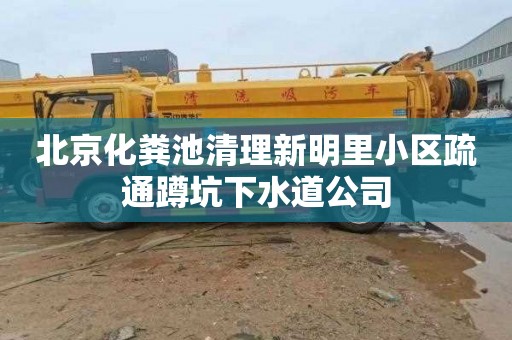 北京化粪池清理新明里小区疏通蹲坑下水道公司