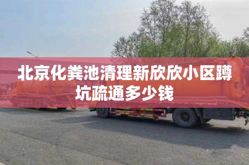 北京化粪池清理新欣欣小区蹲坑疏通多少钱