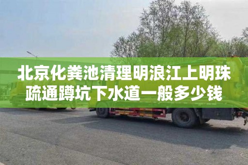 北京化粪池清理明浪江上明珠疏通蹲坑下水道一般多少钱