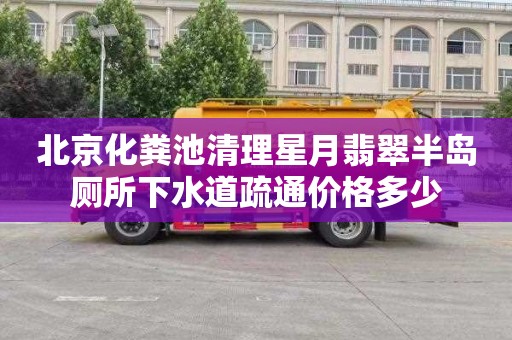 北京化粪池清理星月翡翠半岛厕所下水道疏通价格多少