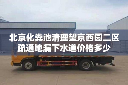 北京化粪池清理望京西园二区疏通地漏下水道价格多少