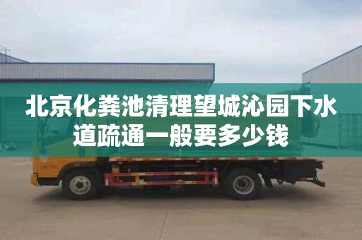 北京化粪池清理望城沁园下水道疏通一般要多少钱