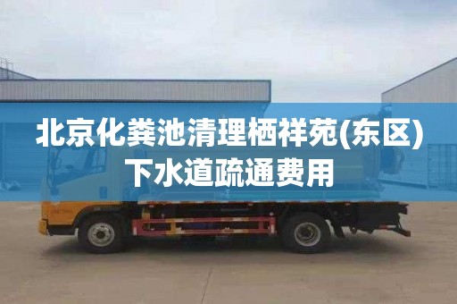 北京化粪池清理栖祥苑(东区)下水道疏通费用