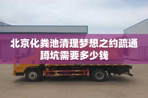 北京化粪池清理梦想之约疏通蹲坑需要多少钱