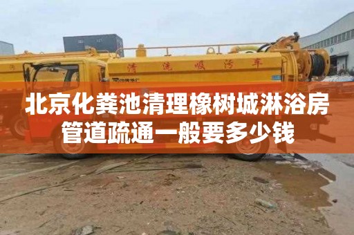 北京化粪池清理橡树城淋浴房管道疏通一般要多少钱