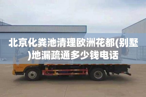 北京化粪池清理欧洲花都(别墅)地漏疏通多少钱电话