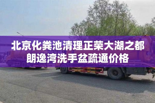 北京化粪池清理正荣大湖之都朗逸湾洗手盆疏通价格