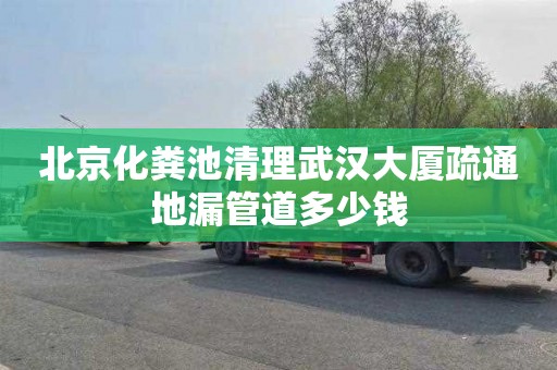北京化粪池清理武汉大厦疏通地漏管道多少钱