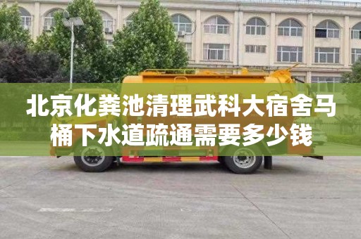 北京化粪池清理武科大宿舍马桶下水道疏通需要多少钱