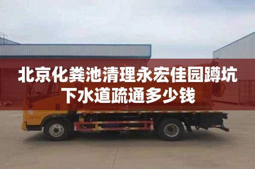 北京化粪池清理永宏佳园蹲坑下水道疏通多少钱
