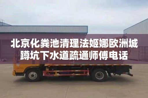 北京化粪池清理法姬娜欧洲城蹲坑下水道疏通师傅电话
