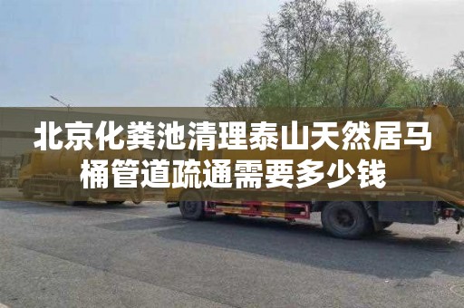 北京化粪池清理泰山天然居马桶管道疏通需要多少钱
