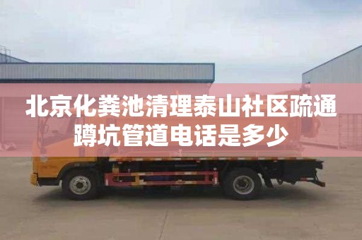 北京化粪池清理泰山社区疏通蹲坑管道电话是多少