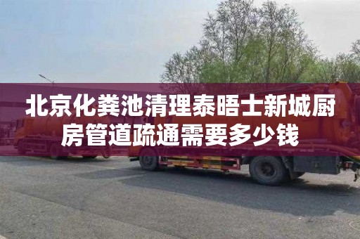 北京化粪池清理泰晤士新城厨房管道疏通需要多少钱