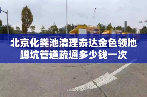 北京化粪池清理泰达金色领地蹲坑管道疏通多少钱一次