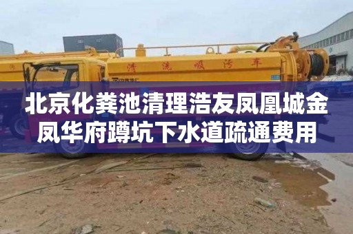 北京化粪池清理浩友凤凰城金凤华府蹲坑下水道疏通费用