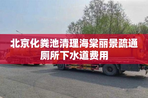 北京化粪池清理海棠丽景疏通厕所下水道费用