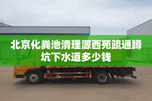 北京化粪池清理源西苑疏通蹲坑下水道多少钱