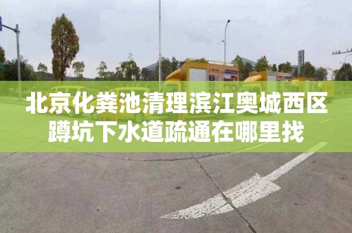 北京化粪池清理滨江奥城西区蹲坑下水道疏通在哪里找