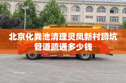 北京化粪池清理灵凤新村蹲坑管道疏通多少钱