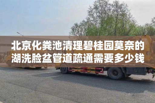 北京化粪池清理碧桂园莫奈的湖洗脸盆管道疏通需要多少钱