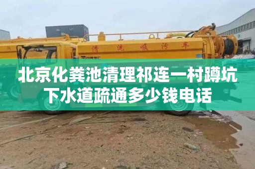 北京化粪池清理祁连一村蹲坑下水道疏通多少钱电话
