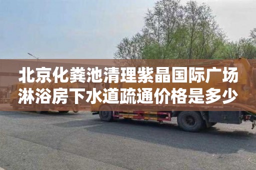 北京化粪池清理紫晶国际广场淋浴房下水道疏通价格是多少