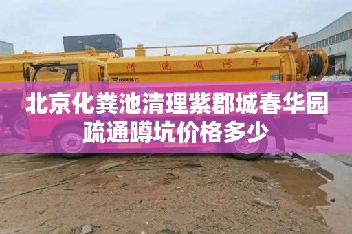 北京化粪池清理紫郡城春华园疏通蹲坑价格多少