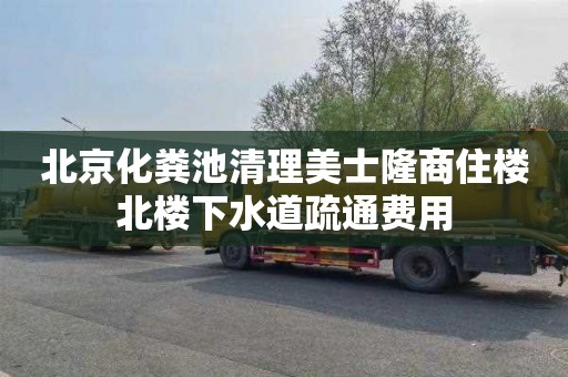 北京化粪池清理美士隆商住楼北楼下水道疏通费用