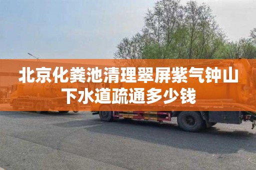 北京化粪池清理翠屏紫气钟山下水道疏通多少钱