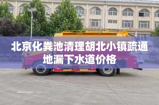 北京化粪池清理胡北小镇疏通地漏下水道价格