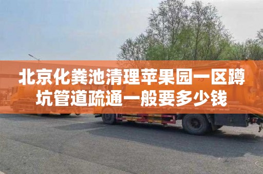 北京化粪池清理苹果园一区蹲坑管道疏通一般要多少钱