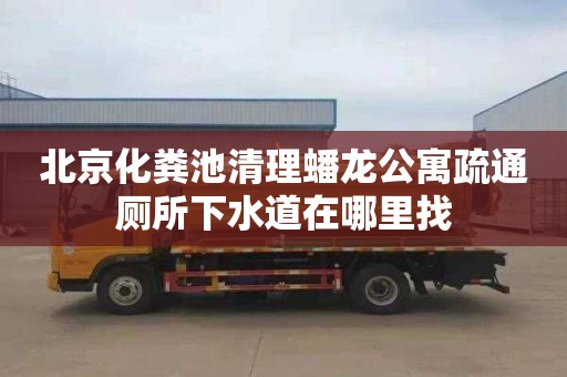 北京化粪池清理蟠龙公寓疏通厕所下水道在哪里找
