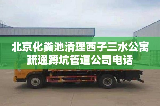 北京化粪池清理西子三水公寓疏通蹲坑管道公司电话