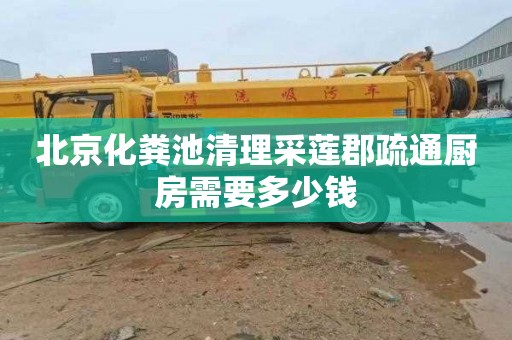 北京化粪池清理采莲郡疏通厨房需要多少钱