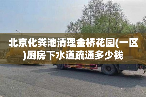 北京化粪池清理金桥花园(一区)厨房下水道疏通多少钱