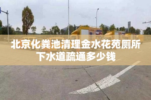 北京化粪池清理金水花苑厕所下水道疏通多少钱