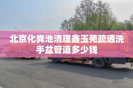 北京化粪池清理鑫玉苑疏通洗手盆管道多少钱