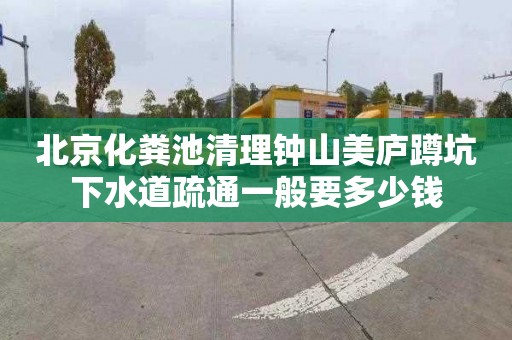 北京化粪池清理钟山美庐蹲坑下水道疏通一般要多少钱