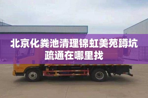 北京化粪池清理锦虹美苑蹲坑疏通在哪里找
