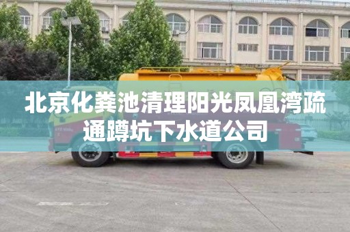 北京化粪池清理阳光凤凰湾疏通蹲坑下水道公司