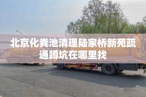 北京化粪池清理陆家桥新苑疏通蹲坑在哪里找