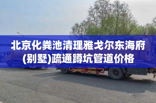 北京化粪池清理雅戈尔东海府(别墅)疏通蹲坑管道价格