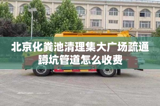 北京化粪池清理集大广场疏通蹲坑管道怎么收费