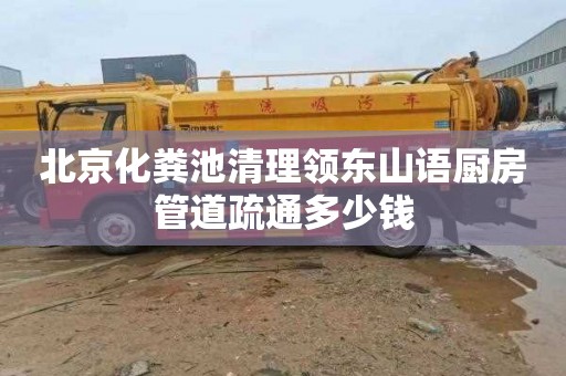 北京化粪池清理领东山语厨房管道疏通多少钱