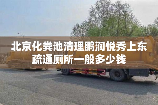 北京化粪池清理鹏润悦秀上东疏通厕所一般多少钱
